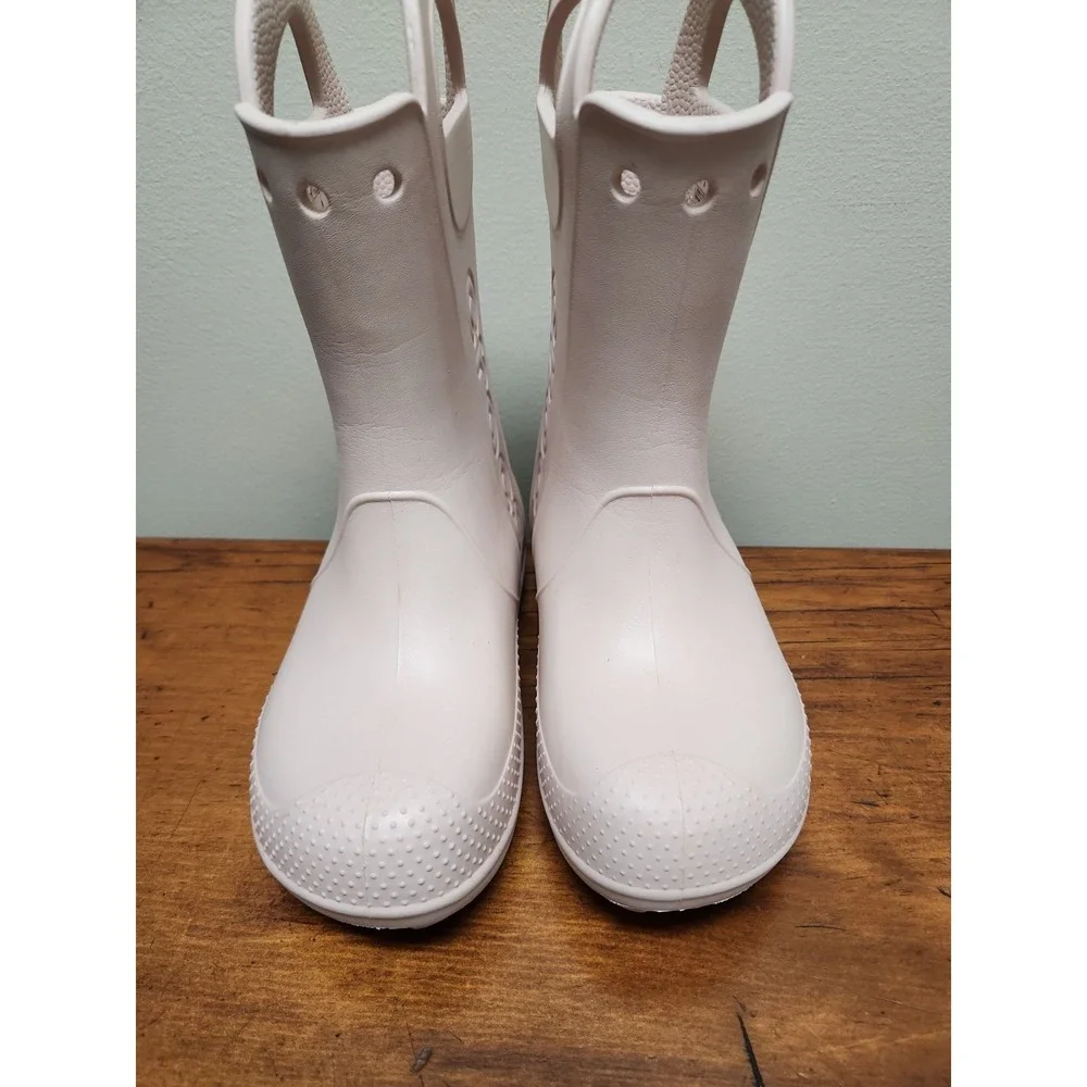 Crocs Kids' Handle It Rain Boots, US Size J3, Light Pink, Mid Calf